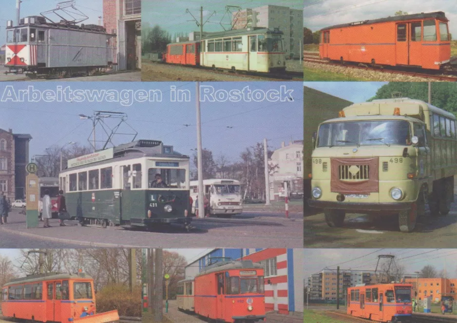 Postkort: Rostock arbejdsvogn 431 i Rostock (2017)