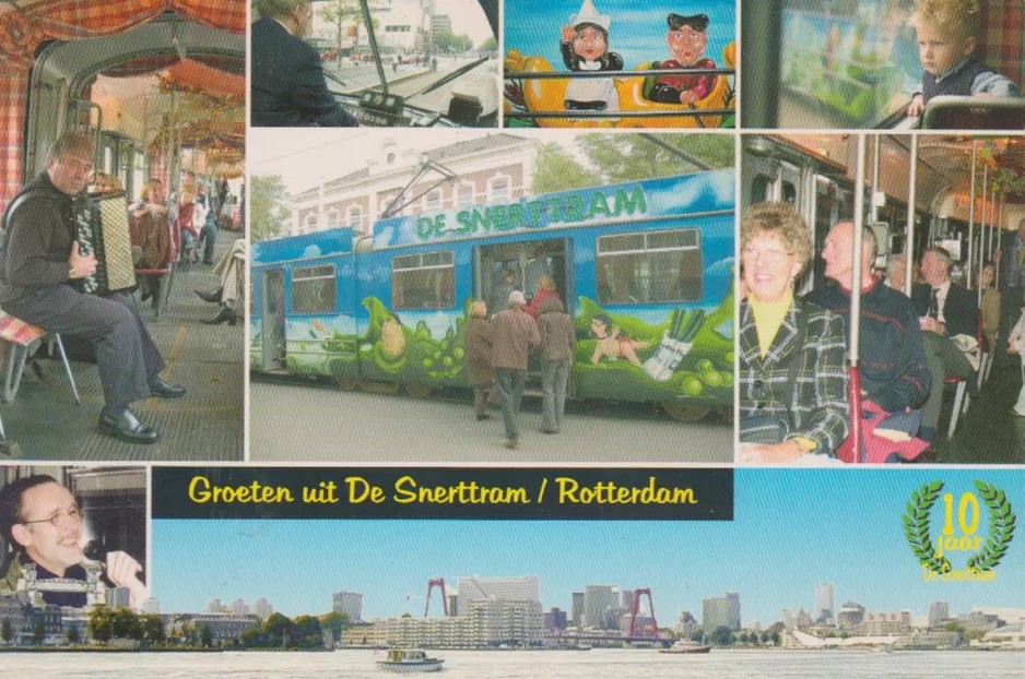 Postkort: Rotterdam restaurantlinje De Snerttram  Groeten nit De Snerttram / Rotterdam (2010)