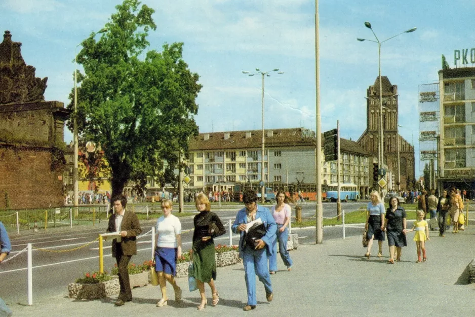 Postkort: Stettin i krydset alei Niepodległości/ulicy Wielkiej (1976)