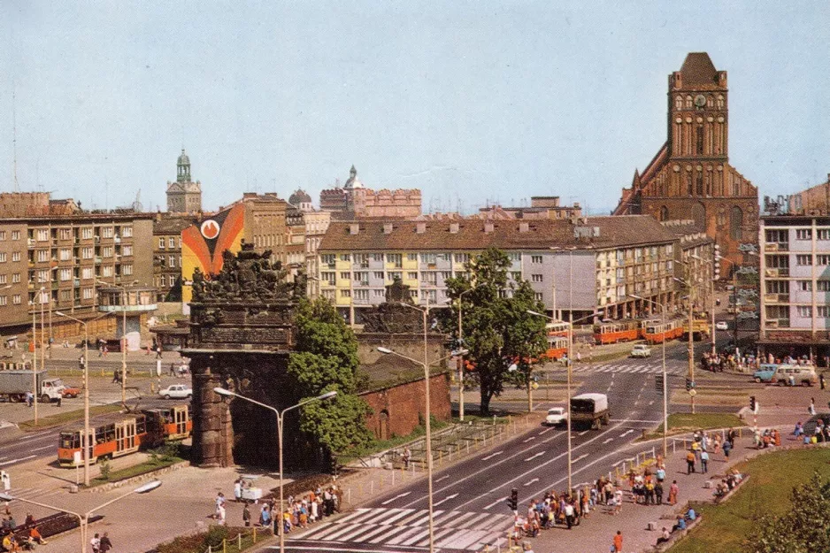 Postkort: Stettin nær Brama Portowa (1980)