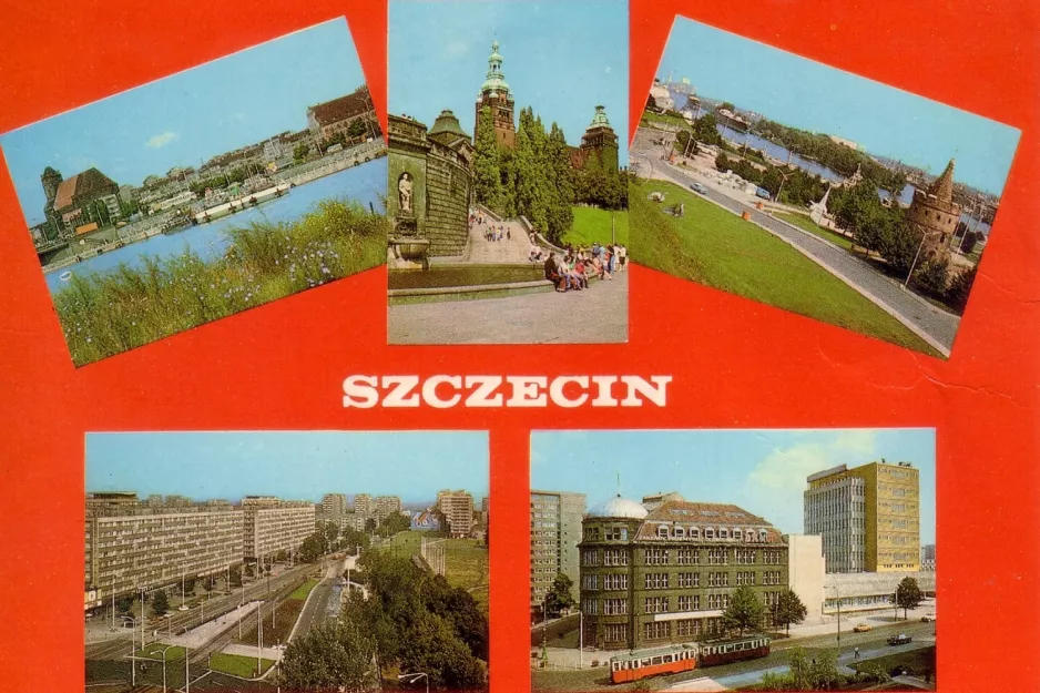 Postkort: Stettin på Szczecin, aleja Wyzwolenia (1978)