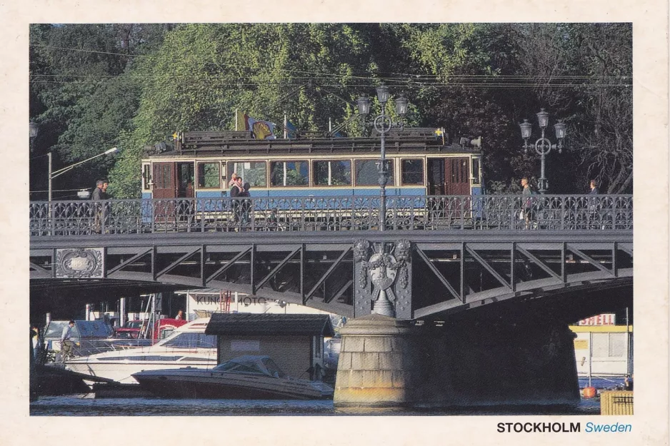 Postkort: Stockholm Djurgårdslinjen 7N  Stockholm Sweden, Djurgårdsbron (1992)