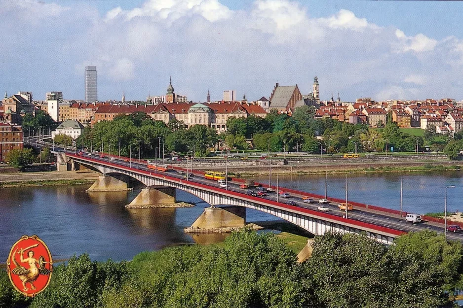 Postkort: Warszawa på Most Śląsko-Dąbrowski (1983)