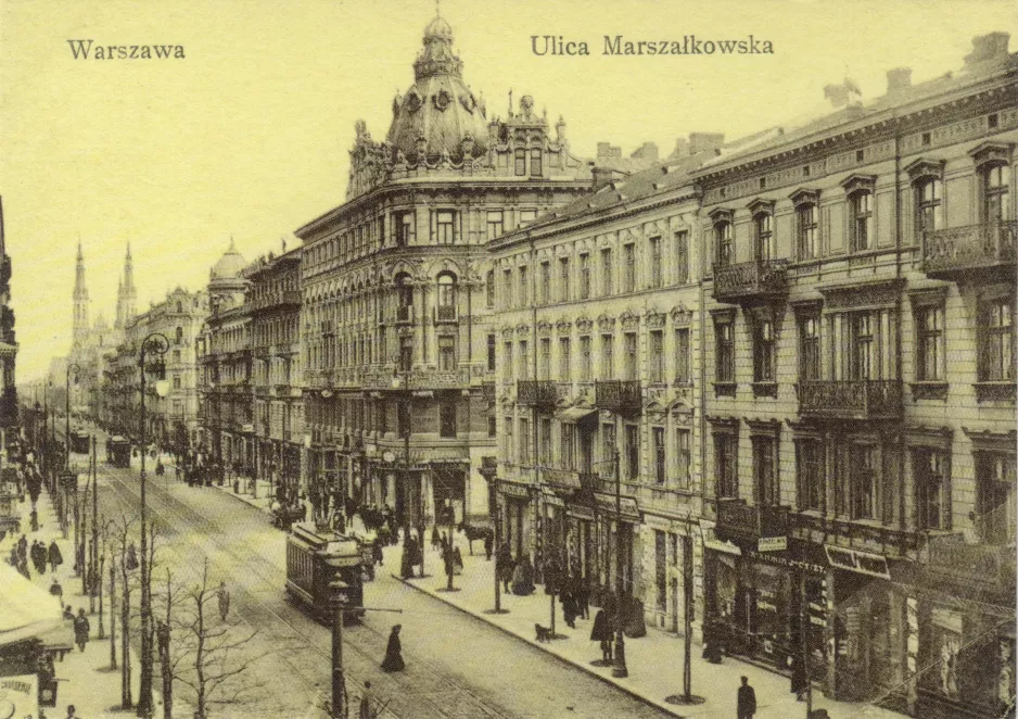 Postkort: Warszawa på ulicy Marszałkowska (1916-1918)