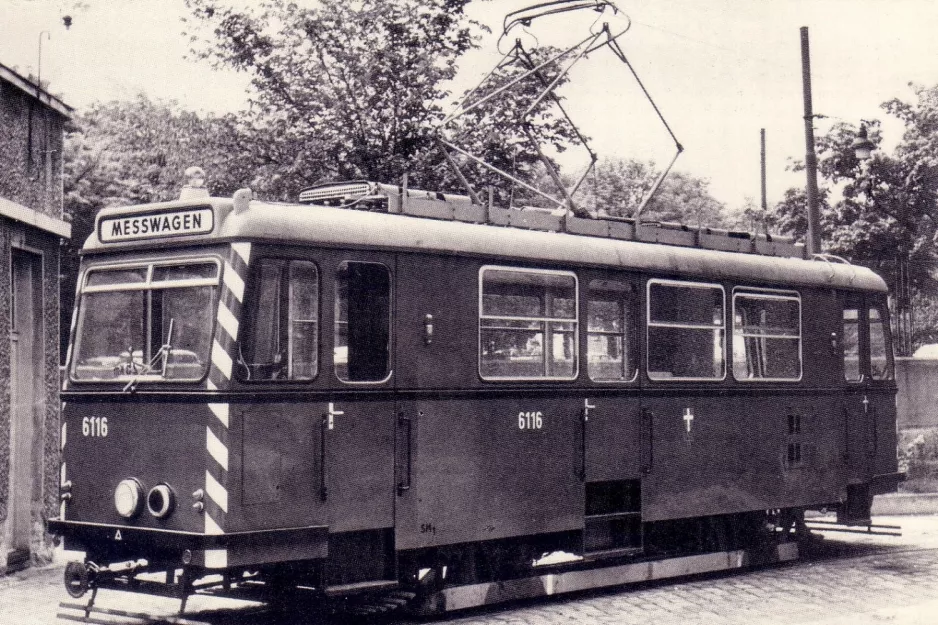 Postkort: Wien arbejdsvogn SM1 6116 ved Bahnhof Koppreiter (1969)