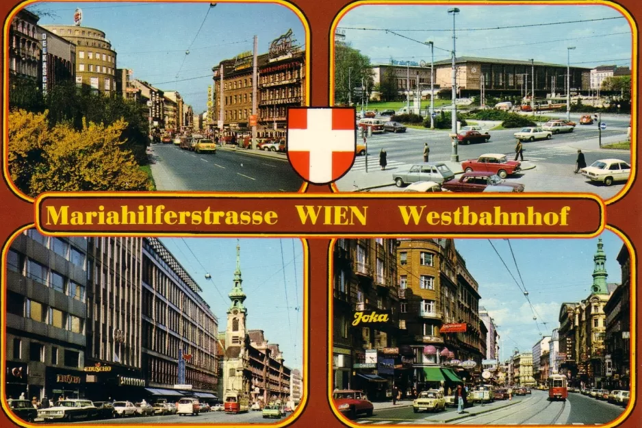 Postkort: Wien på Mariahilferstrasse (1965)