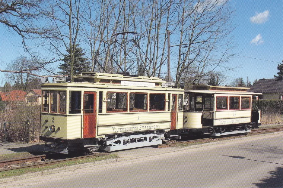 Postkort: Woltersdorf Tramtouren med museumsvogn 2 nær Goethestr. (2000)