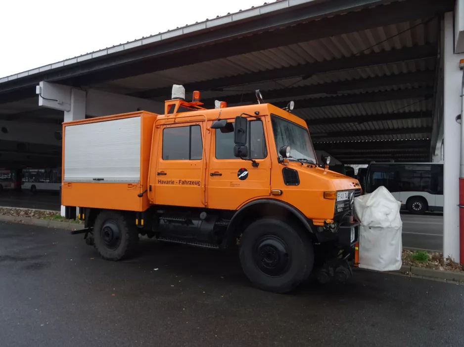 Potsdam værkstedsvogn P AV 744 "Havarie-Fahrzeug" ved Fritz-Zubeil-Str. (2018)