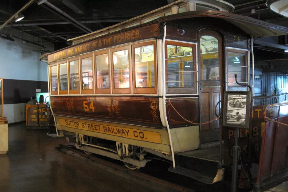 San Francisco hestesporvogn 54 i Cable Car Museum (2010)