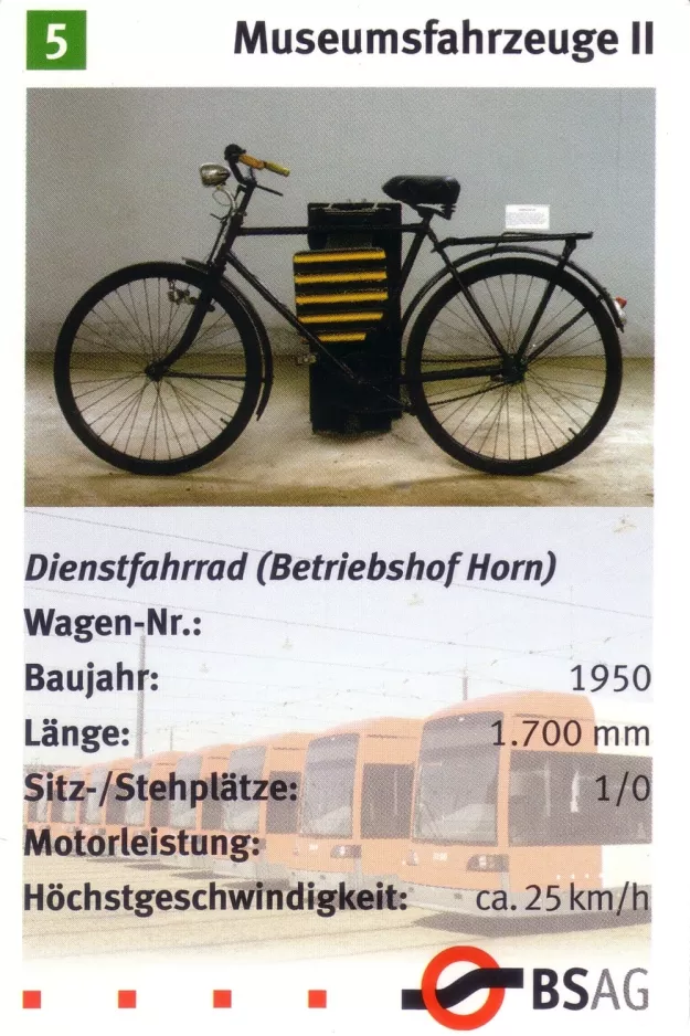 Spillekort: Bremen Dienstfahrrad (Betriebshof Horn) (2006)