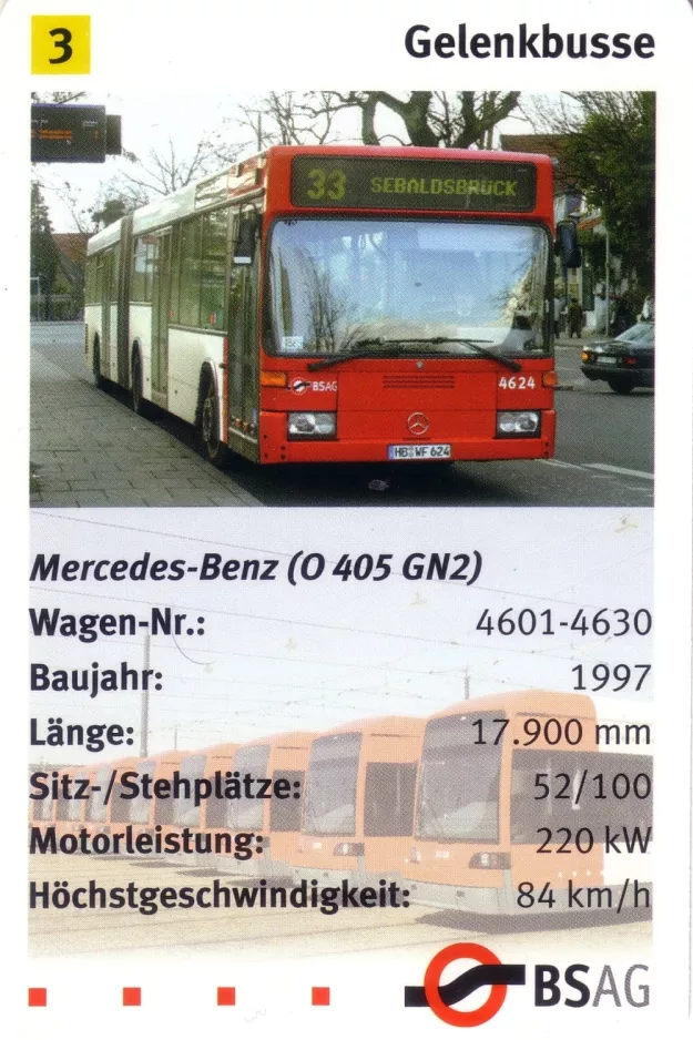Spillekort: Bremen Mercedes-Benz (O 405 GN2) (2006)