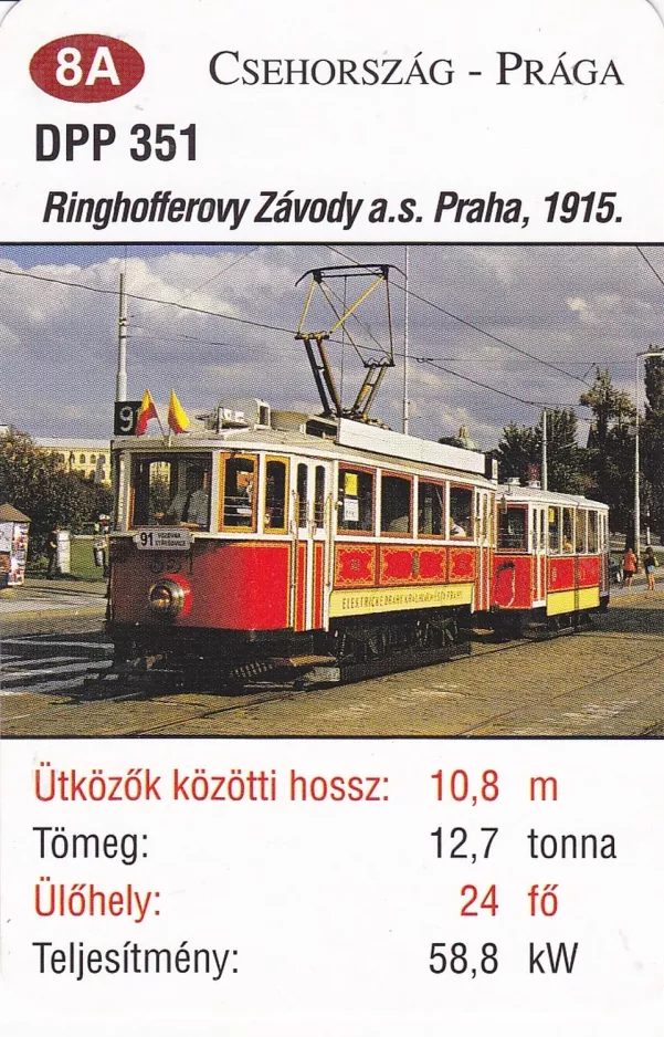 Spillekort: Prag 41 med motorvogn 351 (2014)
