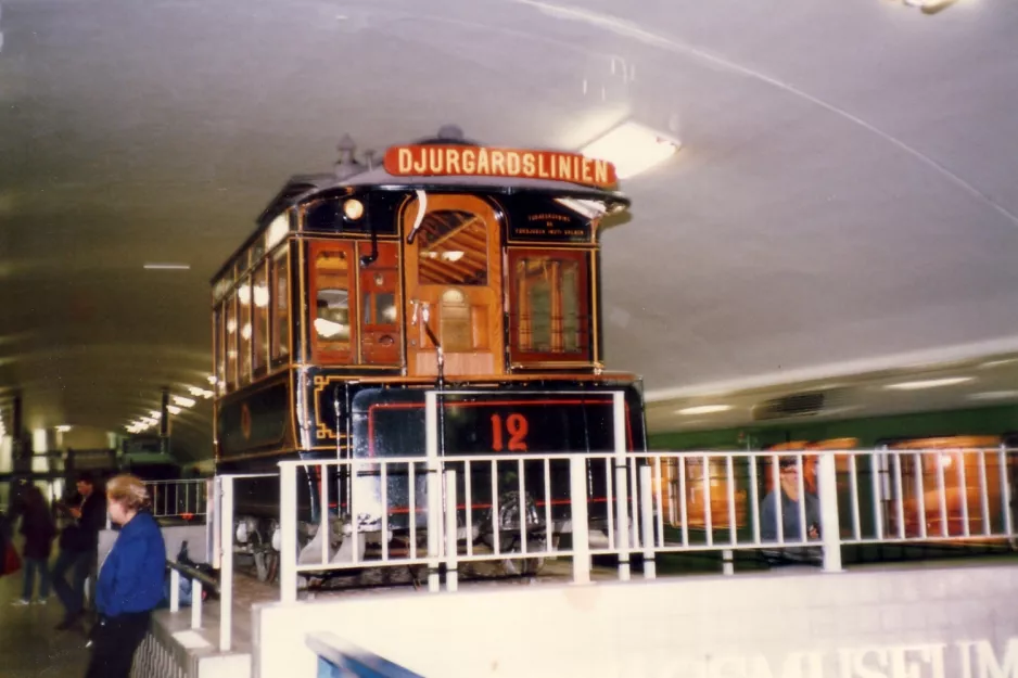 Stockholm hestesporvogn 12 indgangen til Spårvägsmuseet, T-station Odenplan (1984)