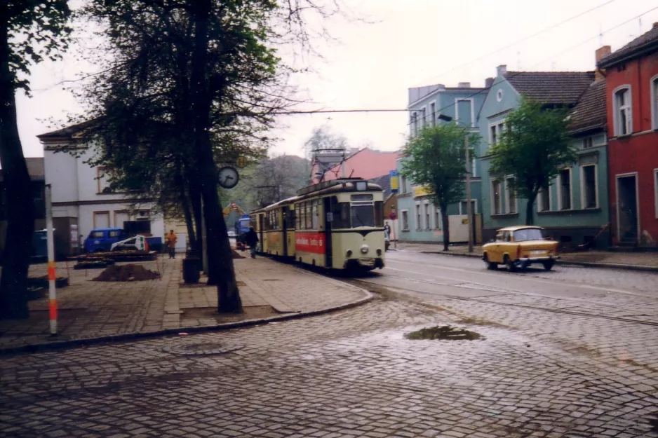 Strausberg sporvognslinje 89 med motorvogn 02 ved Lustgarten (1991)