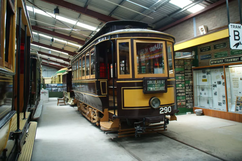 Sydney motorvogn 290 i Sydney Tramway Museum (2015)