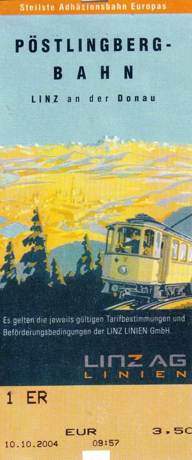 Voksenbillet til Linz AG, forsiden (2004)