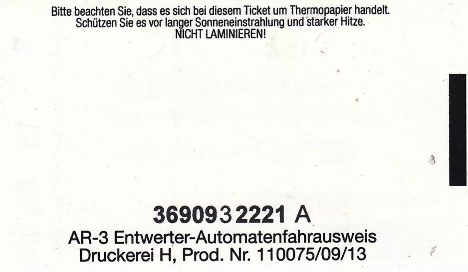 Voksenbillet til Wiener Linien, bagsiden (2014)