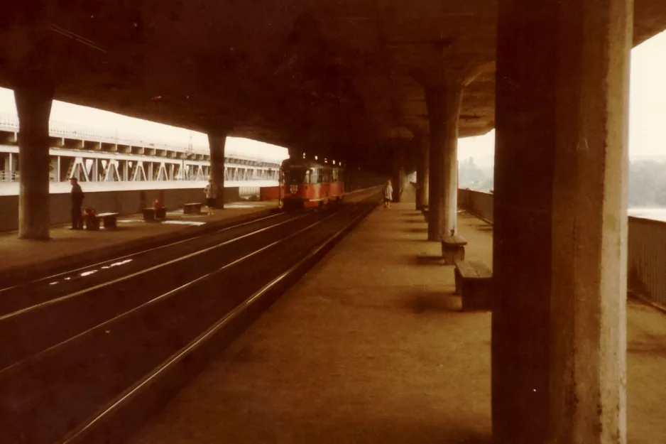 Warszawa sporvognslinje 18 på Most Gdański (1984)