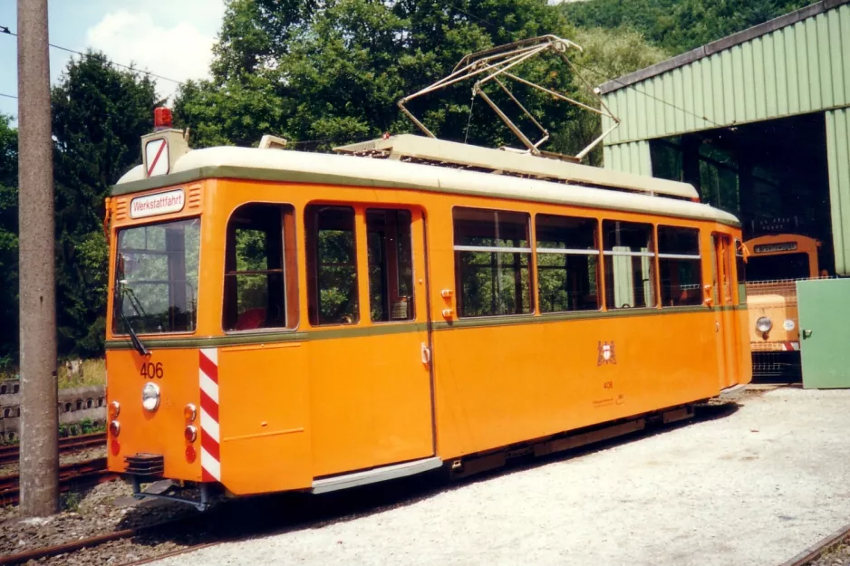 Wuppertal arbejdsvogn 406 foran Kohlfurther Brücke (2002)