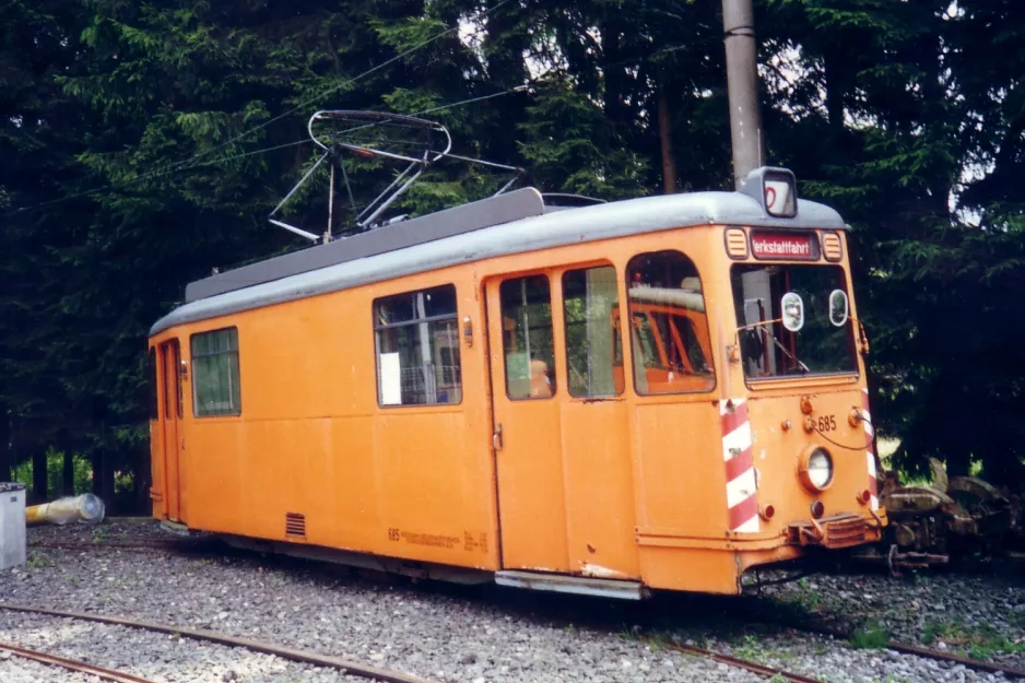 Wuppertal arbejdsvogn 685 foran Bergischen Museumsbahnen (2002)