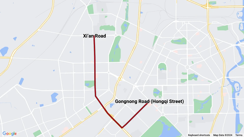 Changchun sporvognslinje 54: Xi
