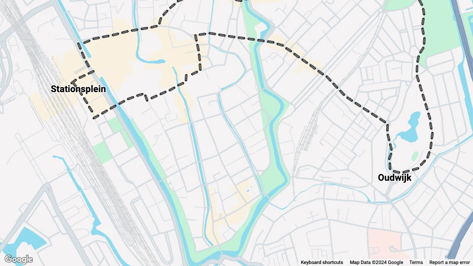 Gemeentelijk Gas-, Electriciteits-, Tram- en Radiobedrijf Utrecht (GETRU) linjekort