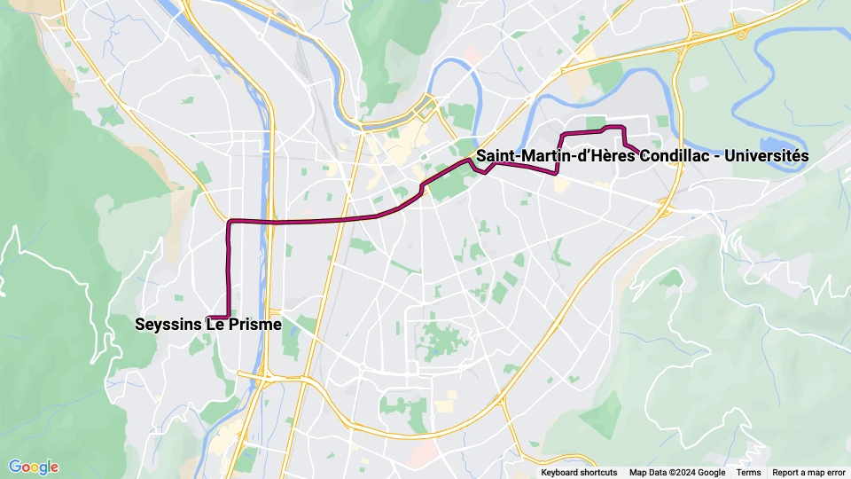 Grenoble sporvognslinje C: Seyssins Le Prisme - Saint-Martin-d