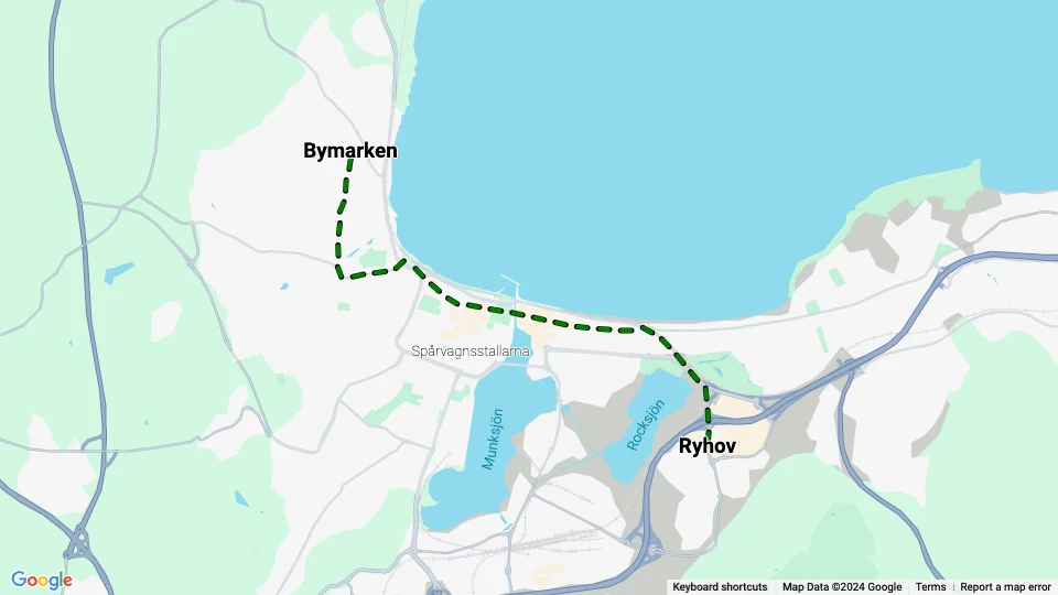 Jönköpings Spårvägar (JS) linjekort