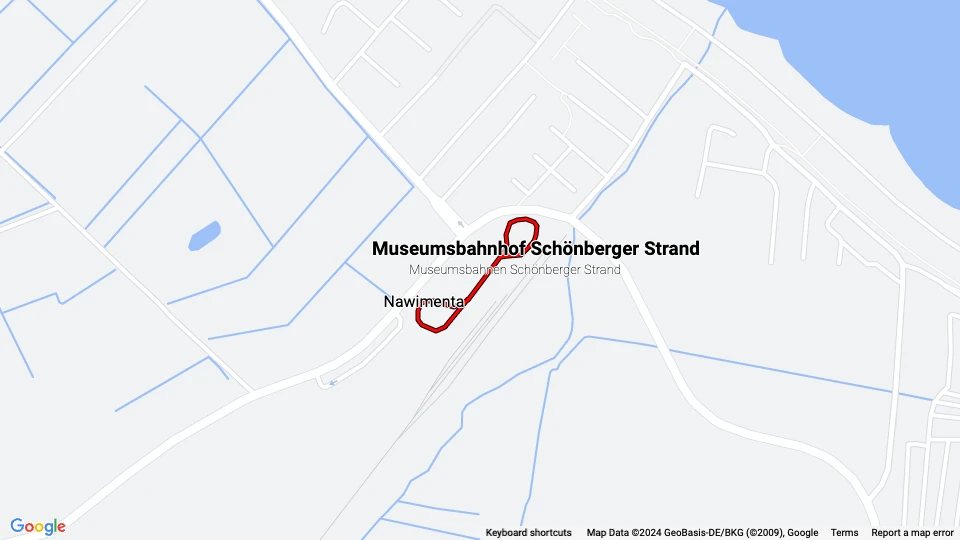 Museumsbahnen Schönberger Strand linjekort