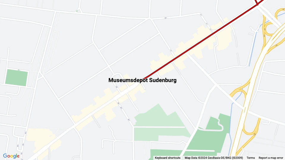 Museumsdepot Sudenburg linjekort