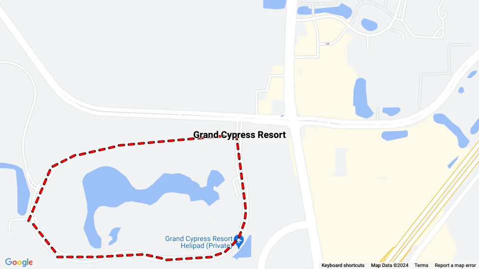 Orlando Grand Cypress Resort linjekort
