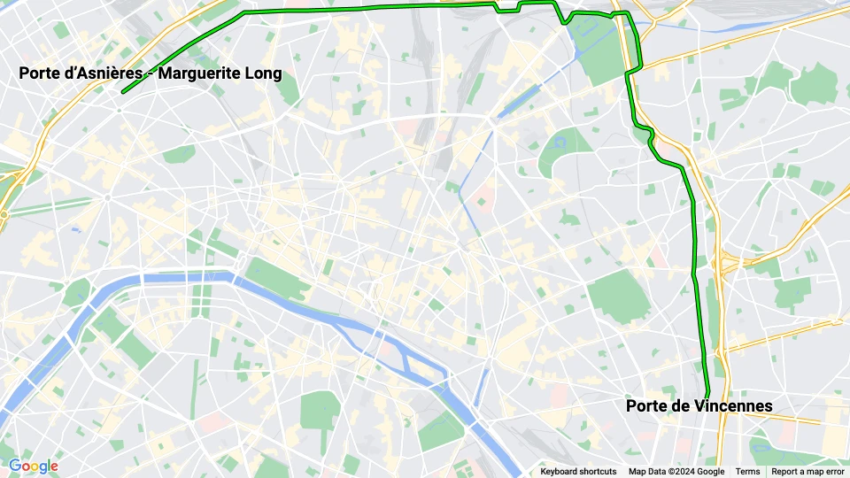Paris sporvognslinje T3b: Porte de Vincennes - Porte d