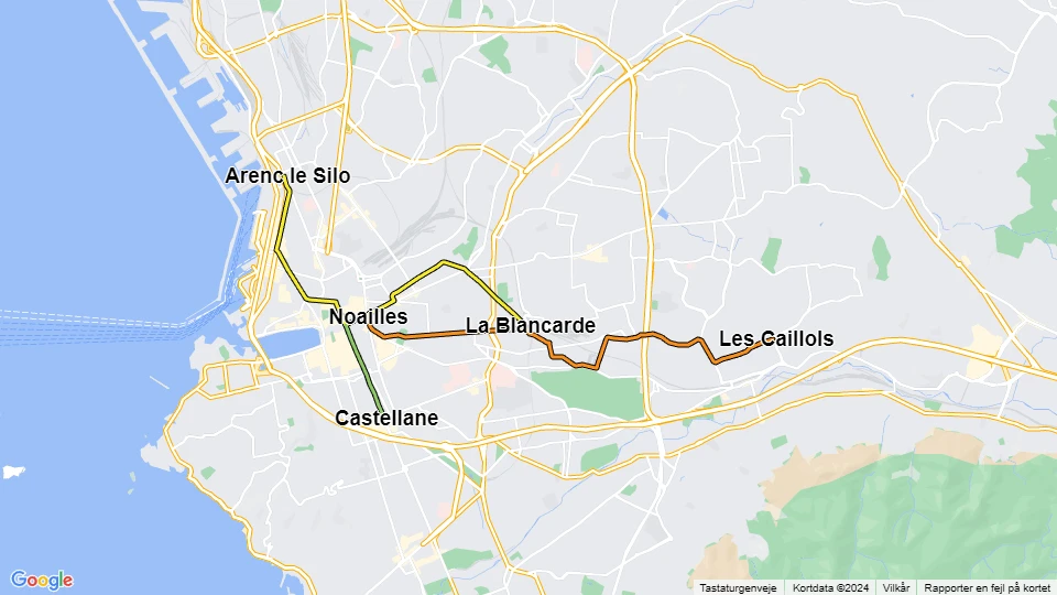 Régie des transports de Marseille (RTM) linjekort