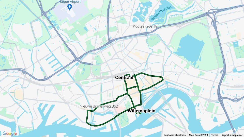 Rotterdams Museum for Offentlig Transport (RoMeO) linjekort