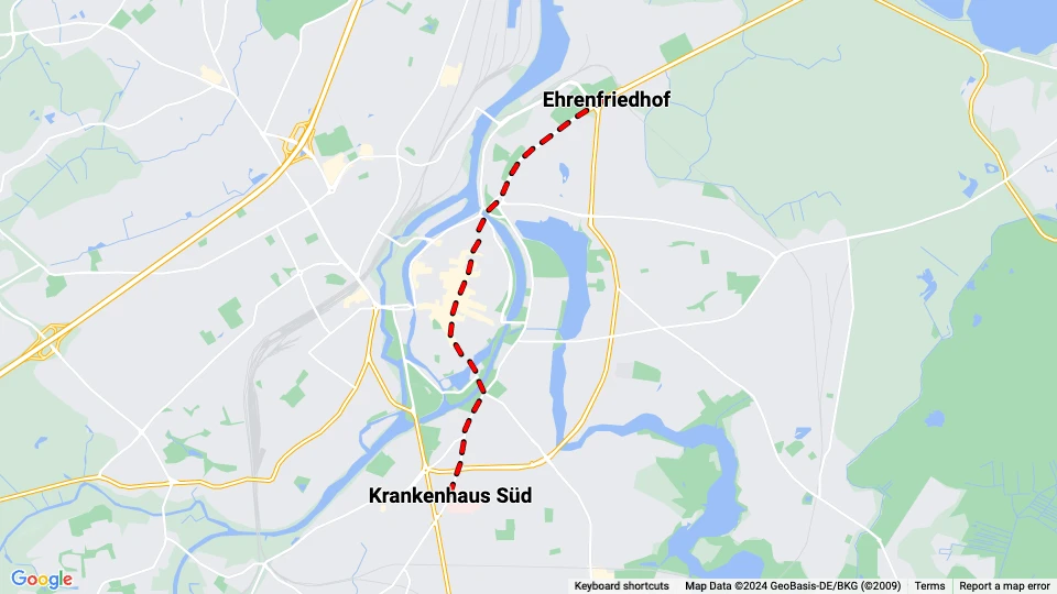 Stadtverkehr Lübeck linjekort