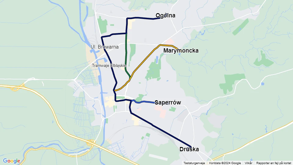 Zarząd Komunikacji Miejskiej w Elblągu (ZKM Elbląg) linjekort