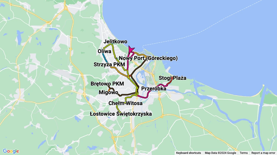 Zarząd Transportu Miejskiego w Gdańsku (ZTM Gdańsk) linjekort