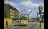 Den tidligere Kiel-sporvogn. Vintage sporvogn i Kiel trailer fra sporvogn-TV