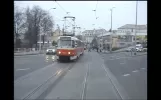 Praha, tramvaj, Prague, tram line 24 in driver cab, part 1