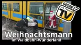 Weihnachtsmann im Waldbahn-Wunderland