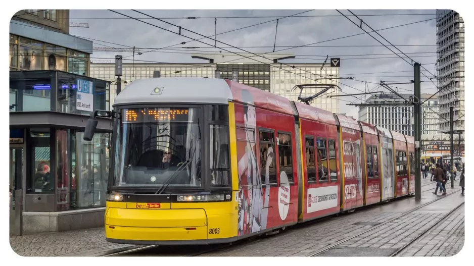 Berlin sporvogn Alexanderplatz januar 2015 - sporvogn