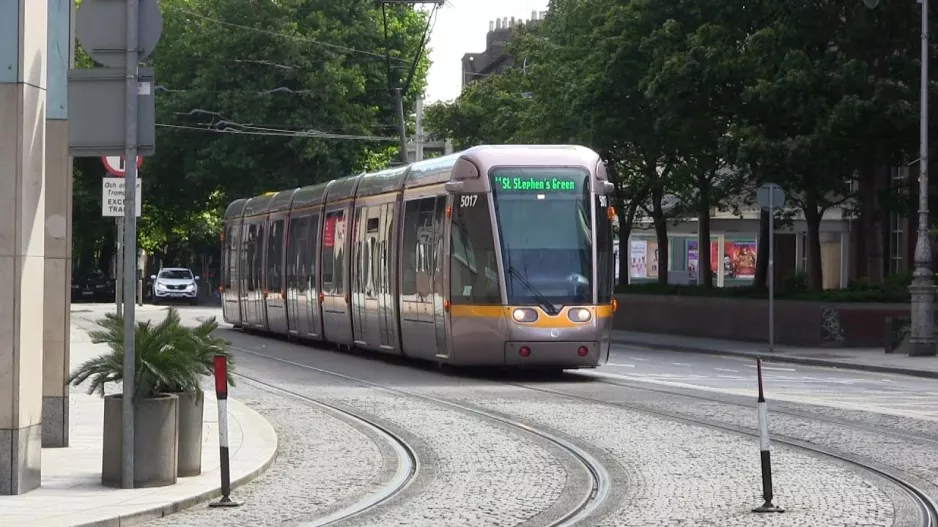 Citadis 5000 klasse sporvogne på Luas Green Line (23-8-2014)