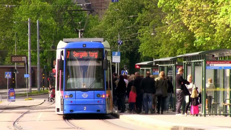 Cityspårvägen Stockholm Sporvognslinje 7 til Djurgården Djurgårdslinjen maj 2012