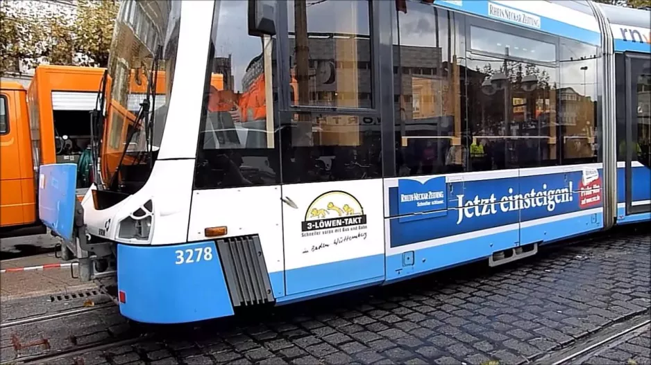 Heidelberg - Linje 23 afsporede ved Bismarckplatz