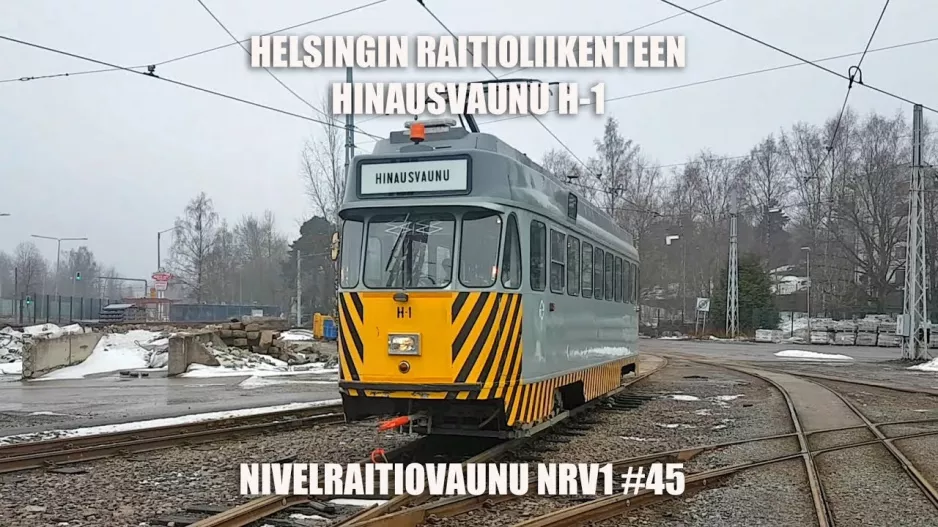 Helsingin Raitioliikenteen Hinausvaunu H-1 ja NRV1 #45