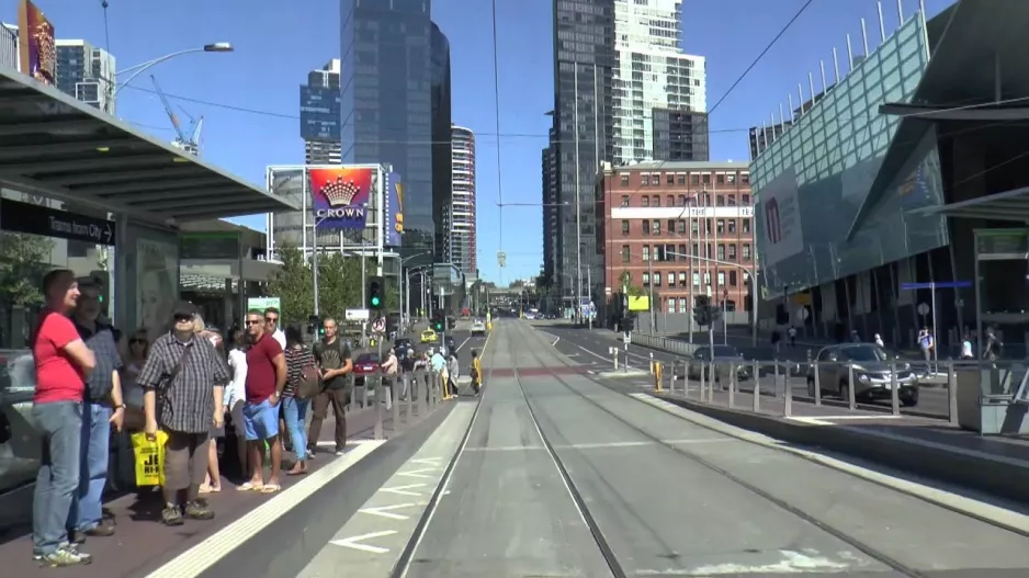 Melbourne Sporvogne - En typisk søndag på rute 96. marts 2015 Tram Drivers View