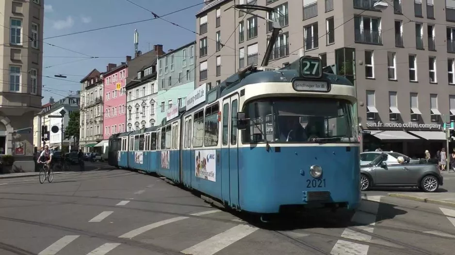 München sporvogn - P-car på linje 27 til Scheidplatz