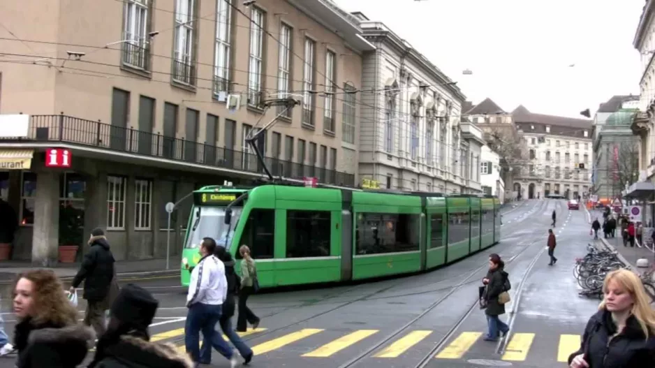 Tram Basel - Bahnen in der Innenstadt (2007) (HD)